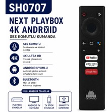 AŞIK STORE Android Tv Box Ses Komutlu Kumanda Bluetooth 4K Smart Tv Box Uyumlu Youtube Prime Video Google Play Tuşlu