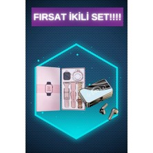 Bileklikli Amoled Ekran Akıllı Saat ve Dijital Göstergeli Kablosuz Bluetooth Kula - 8020-6217