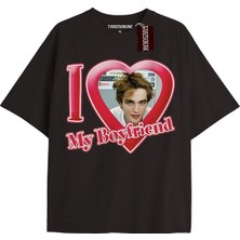 Tarzsokak Y2K Twilight Team I Love My Boyfriend Tshirt Kod-Edward