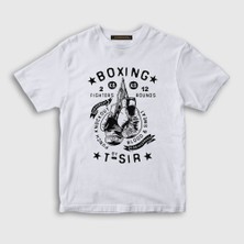 Presmono  Çocuk Beyaz Boxing Ufc Mma Hediye Boksör Boks T-Shirt