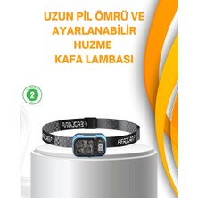 Su Geçirmez LED Kafa Lambası 53 Çalışma Modu Güç Ekranlı - 1883-9341
