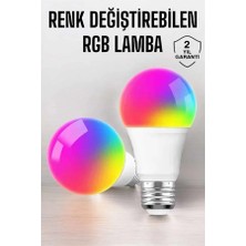 Uslucan Alışveriş Renk Değiştirebilen Rgb Işıklı LED Ampul A+Enerji 10 Watt LED Işık