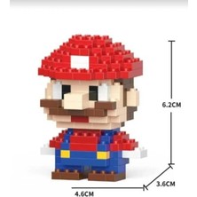 Elaa Aksesuar Mario Figürlü Lego- Sevimli Tesisatçı Karakterli LEGO -3d Zeka Geliştiren Mini Sevimli LEGO