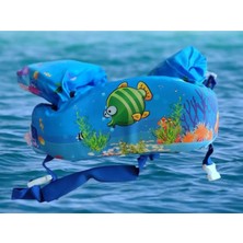 Moontime Alaçatı Sevimli Balık 14-25 kg Sünger Dolgulu Çocuk Havuz Deniz Yüzdürme Yeleği, Can Yeleği Elbise
