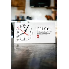 Moontime Alaçatı Anne Kelime Anlamı Ahşap Masa Saati