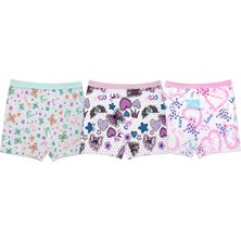 Tutku Kız Elastan Emprime Şort Boxer