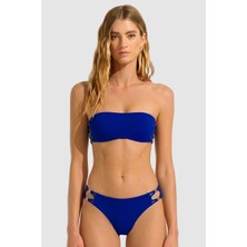 Mısırlı Aksesuarlı Straplez Bikini Takım Saks