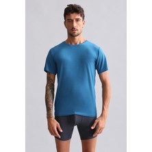 Mısırlı Modal By Tencel Hercules Slim Fit Bisiklet Yaka Fanila / T-Shirt Petrol