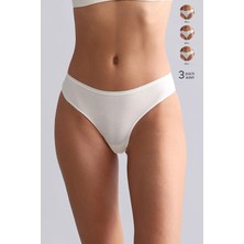 Mısırlı Modal By Tencel Hera Brief Ince Lastikli 3'lü Slip Külot Ekru