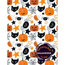 Halloween Cat Coloring Book, A4 Size: Activity Book For Kids, Ages 2 To 8, 17 Pages