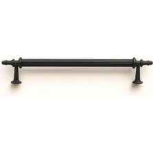 Ovacık Çizgili Mat Siyah 320 mm Metal Çekmece Dolap Kulpu Modern Tasarım Şık Mobilya Aksesuarı
