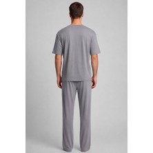 Mısırlı Erkek Modal Karışımlı Pijama Takım Gri