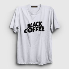 Presmono  Beyaz Black Coffee Hediye Filtre Kahve T-Shirt