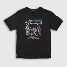 Presmono  Çocuk Siyah Anti Social Club Bocchi The Rock T-Shirt