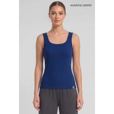 Mısırlı Kadın Kaşkorse Sırt Açık Askılı Tshirt Saks