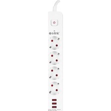 Hsc Bilişim S-Link SPG403U 1.5 Metre 4lü Anahtarlı Akım Korumalı USB Girişli