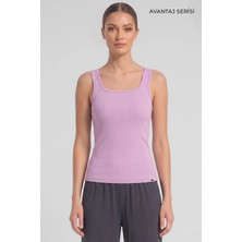 Mısırlı Kadın Kaşkorse Sırtı Kapalı Askılı Tshirt Açık Pembe