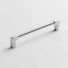 Nova Gümüş Krom Metal 224 mm Mobilya Kulp Çekmece Dolap Kapak Kolu Kulpu Kulpları Dayanıklı Tasarım