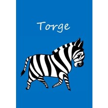 Torge: Individualisiertes Malbuch / Notizbuch / Tagebuch - Zebra - A4 - Blanko