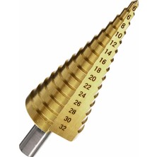 Kademeli Matkap Ucu 4-32 mm Metal Ahşap Plastik Delme Aparatı Profesyonel Kullanım Uzun Ömürlü