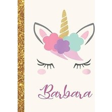 Barbara: Barbara Unicorn Personalized Black Paper Sketchbook For Girls And Kids To Drawing And Sketching Doodle Taking Note Marble Size 8.5 x 11