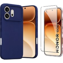 Coolacs Honor 600 ile Uyumlu Kılıf Esnek Premium Telefon Kılıfı ve Temperli Cam Ekran Koruyucu