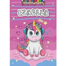 Izabela: Personalized Coloring Book For Izabela | Theme: Unicorn | Birthday Gift For Girl, Daughter ... | Ages: 4-8 | 25 Unicorn Designs With Name Izabela, Large Size A4 (Ca. 8.5 x 11 Inches)