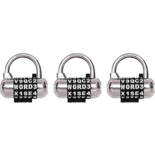 Master Lock 2-1/2 Inç (64 Mm) Genişliğinde Kendi Kelime Kombinasyonu Asma Kilidi Değiştirilebilir, Çıkarılabilir Kadranlı Set; Siyah; 3 Paket. 1534EC3
