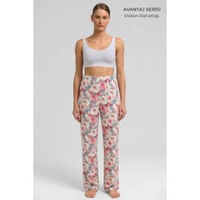 Mısırlı Kadın Viskon Alt Pijama Pembe