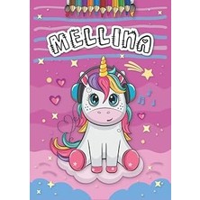 Mellina: Livre De Coloriage Personnalisé Pour Mellina | Licorne | Cadeau D'anniversaire Pour Fille ... | 4 À 8 Ans | 25 Motifs De Licorne Avec Le Prénom Mellina, Grand Format A4 (21 x 29.7 Cm)