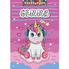 Gemma: Personalized Coloring Book For Gemma | Theme: Unicorn | Birthday Gift For Girl, Daughter ... | Ages: 4-8 | 25 Unicorn Designs With Name Gemma, Large Size A4 (Ca. 8.5 x 11 Inches)