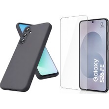 Coolacs Samsung Galaxy S26 Fe ile Uyumlu Kılıf Esnek Premium Telefon Kılıfı ve Temperli Cam Ekran Koruyucu