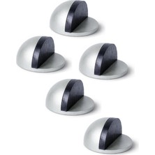Yarımay Yapışkanlı Kapı Kolu Stoperi, Metal Kapı Tamponu, Koruyucu Kapı Durdurucu (5, Saten)