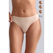 Mısırlı Modal By Tencel Hera Brief Ince Lastikli 3'lü Slip Külot Ten