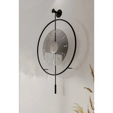 Moontime Alaçatı Büyük Boy (50*75 Cm) ^^ Siyah-Füme Luxry ^^ Tamperli Kırılmaz - (Mobilya) Duvar Saati