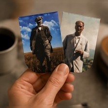 Pagos Yayınları Atatürk Temalı Mıknatıslı Kitap Ayracı 2'li Set | 350 gr Kuşe Mat Selefon
