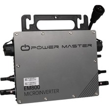 Hsc Bilişim Powermaster EM800 800 Watt Solar Micro Inverter AC220 Volt Trifaze Şebeke Bağlantılı Mppt Invertör