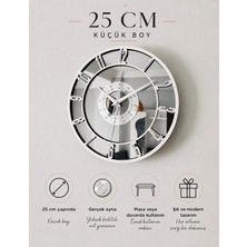 Moontime Alaçatı Küçük Boy Gerçek Ayna Duvar & Masa Saati 25 cm