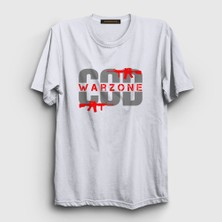 Presmono  Beyaz Oyun Call Of Duty Warzone T-Shirt