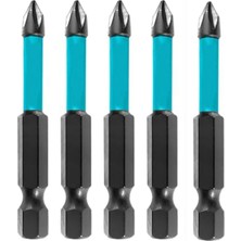 BADEM10 5 Adet Mıknatıslı Bits Uç Ph2 50 mm Vida Sökme 5 cm Yıldız Matkap Vidalama Ucu S2 Çeliği