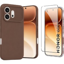Coolacs Honor 600 ile Uyumlu Kılıf Esnek Premium Telefon Kılıfı ve Temperli Cam Ekran Koruyucu