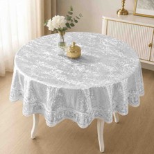 Koray Home Kadife Güpürlü Fiskos Örtüsü