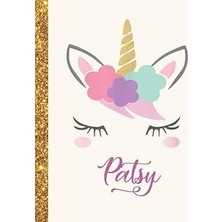 Patsy: Patsy Unicorn Personalized Black Paper Sketchbook For Girls And Kids To Drawing And Sketching Doodle Taking Note Marble Size 8.5 x 11