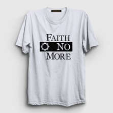 Presmono Unisex Beyaz Logo Rock Faith No More T-Shirt