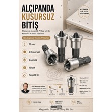 Transformacion 10 Adet Alçıpan Bits Uç Seti - Manyetik Ph2 Krom Çelik 25MM Vidalama Başlığı 722687