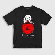 Presmono Unisex Çocuk Siyah Kaonashi No Face Spirited Away T-Shirt