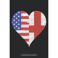 Planner: American English Flag United Heart Jigsaw Puzzle Flags Of America England
