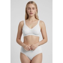 Mısırlı Msırlı Kadın Pamuklu Balensiz Toparlayıcı Minimizer Sütyen B/c/d Cup Seçeneği Beyaz