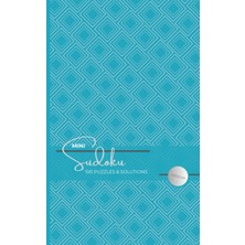 Independently Published Mini Sudoku Puzzles: 100 Puzzles With Solutions Sudoku Medium Difficulty Beautiful Blue Geometric Cover Small Travel Size