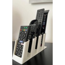 Kumanda Tutucu Stand – 4'lü Tv Uzaktan Kumanda Organizer | Sehpa, Tv Ünitesi Için Masaüstü Düzenleyici | Beyaz